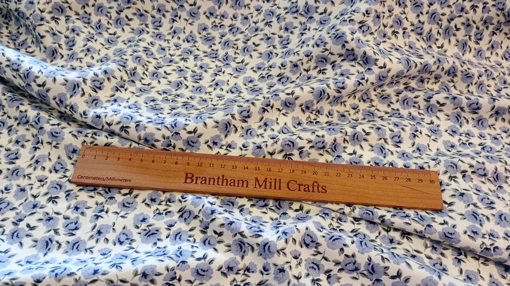 Lavender Floral Viscose Fabric, PER HALF METRE