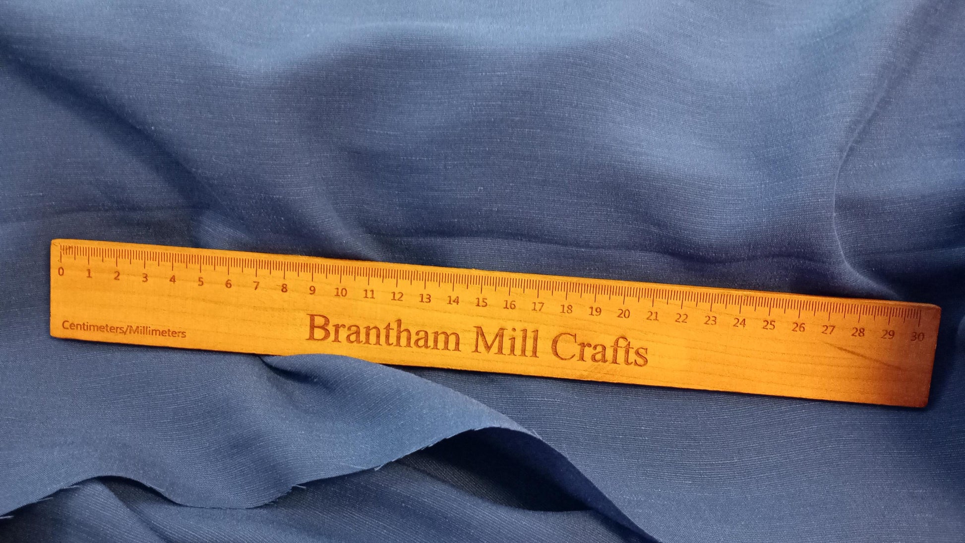 Navy Linen/ Viscose Fabric, PER HALF METRE