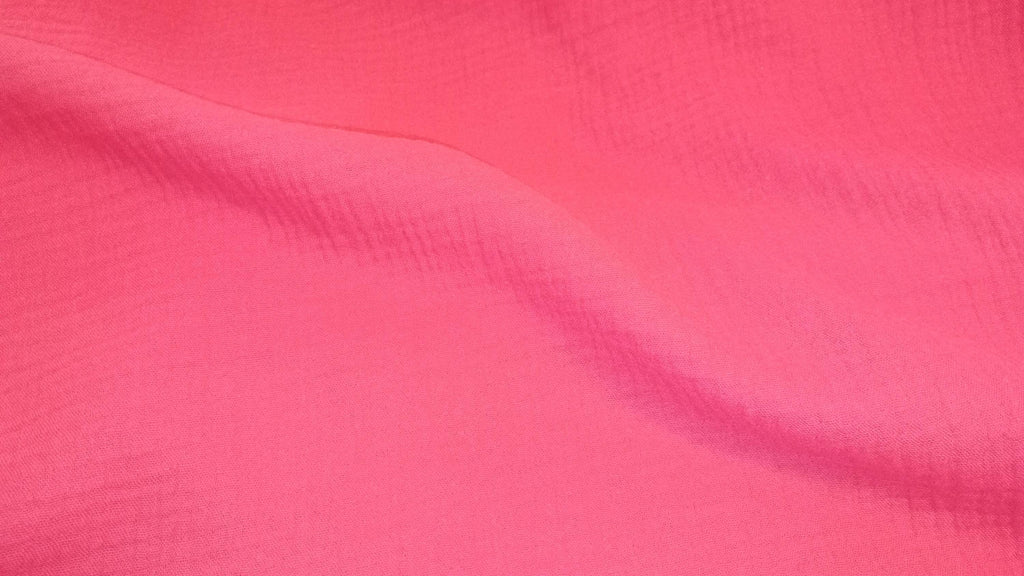 Raspberry 100% Cotton, Double Gauze Muslin Fabric, PER HALF METRE