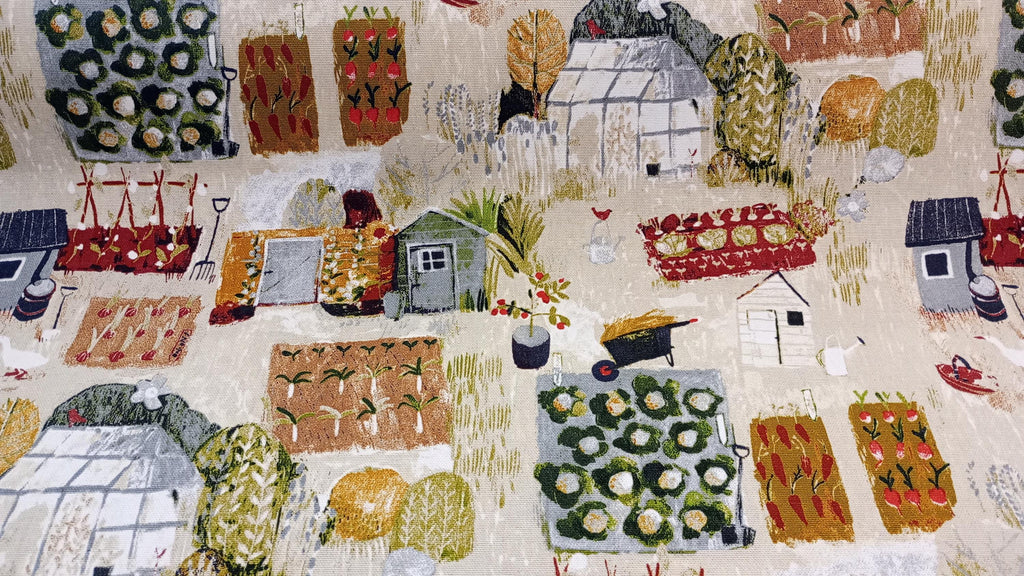 Garden Themed Fabric, PER HALF METRE