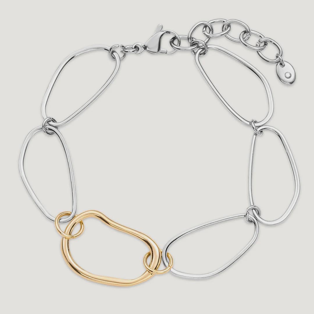 Vibes | Liquid Link Bracelet | 18K Gold & White Gold-Plated