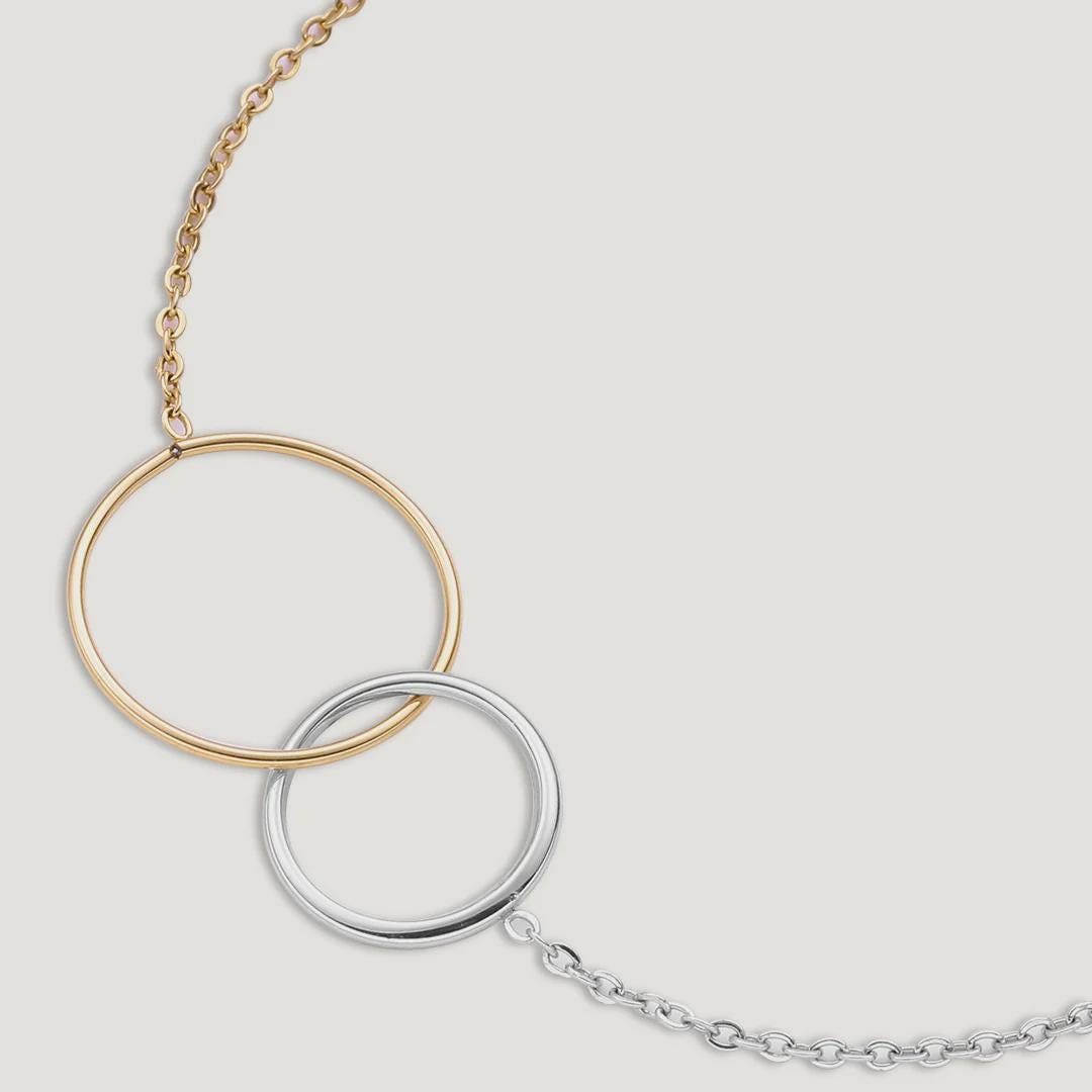 Vibes | Loop Link Bracelet | 18K Gold & White Gold-Plated