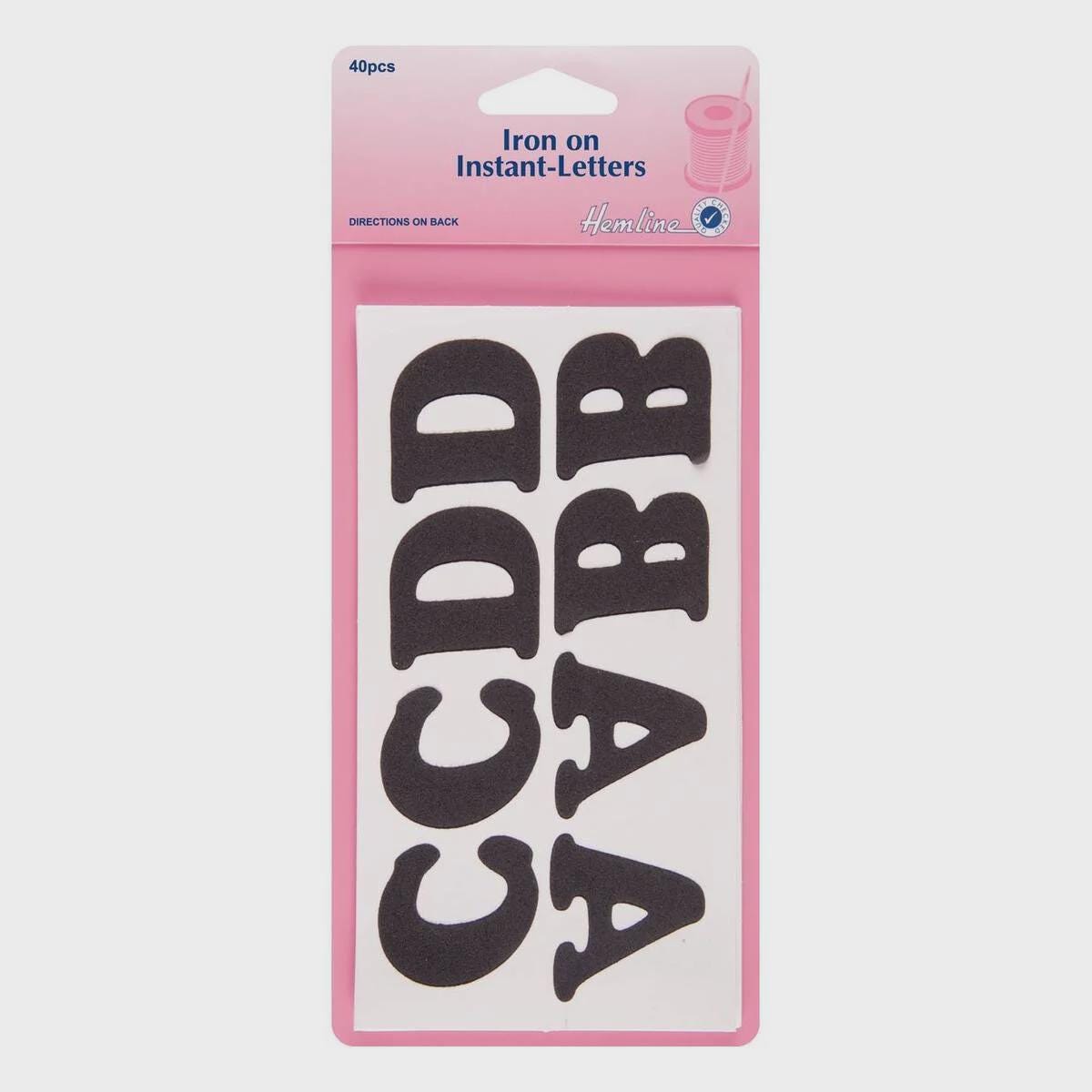 Hemline Iron On Instant Letters
