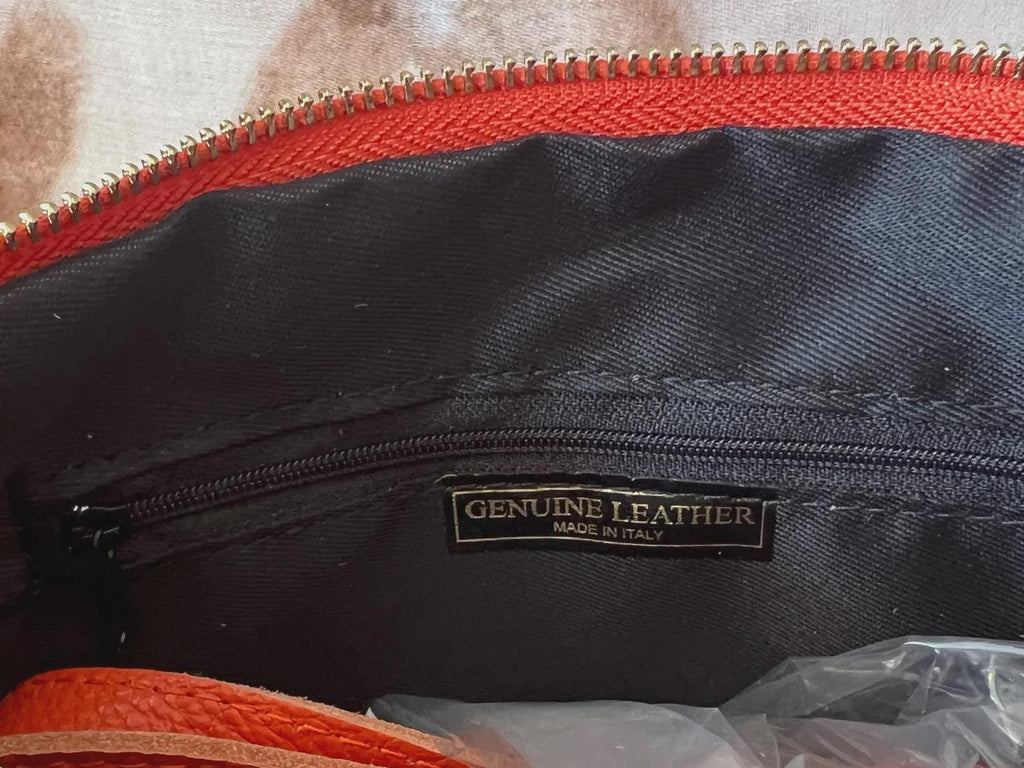 Studded Crossbody Bag | Genuine Leather Statement Bag with Gold Details | Zipped Shoulder Bag | Colourful Everyday Bag | Top Mill