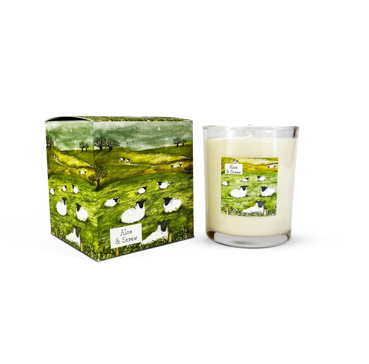 Aloe & Straw 20cl Country Life Illustrated Candle by Heaven Scent