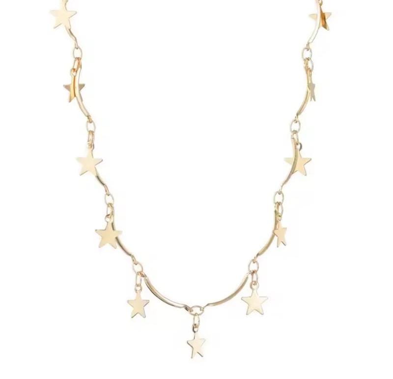 Gold Star Charm Necklace – Dainty Celestial Jewellery – Brand New Gift for Her