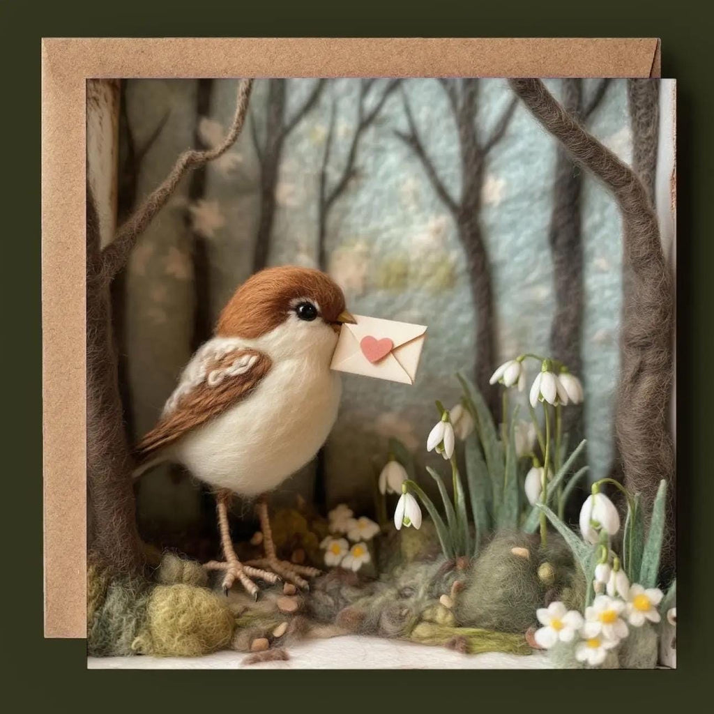 Sparrow Love 2D Printed Card