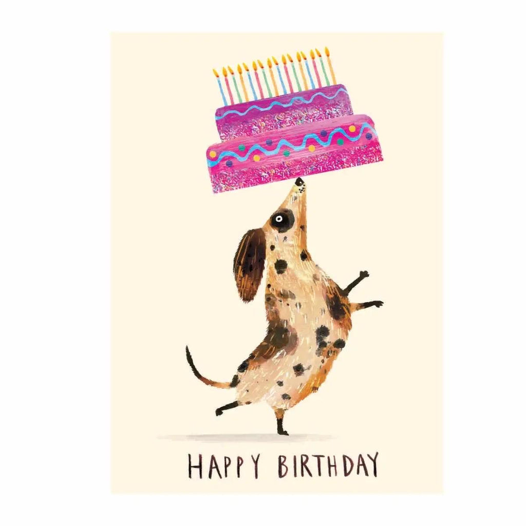 Birthday Cake Dog Greeting Card