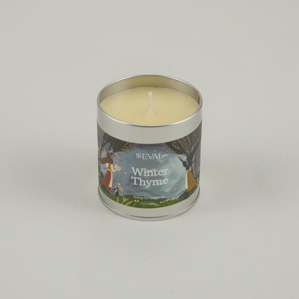St Eval Winter Thyme, Scented Christmas Tin Candle
