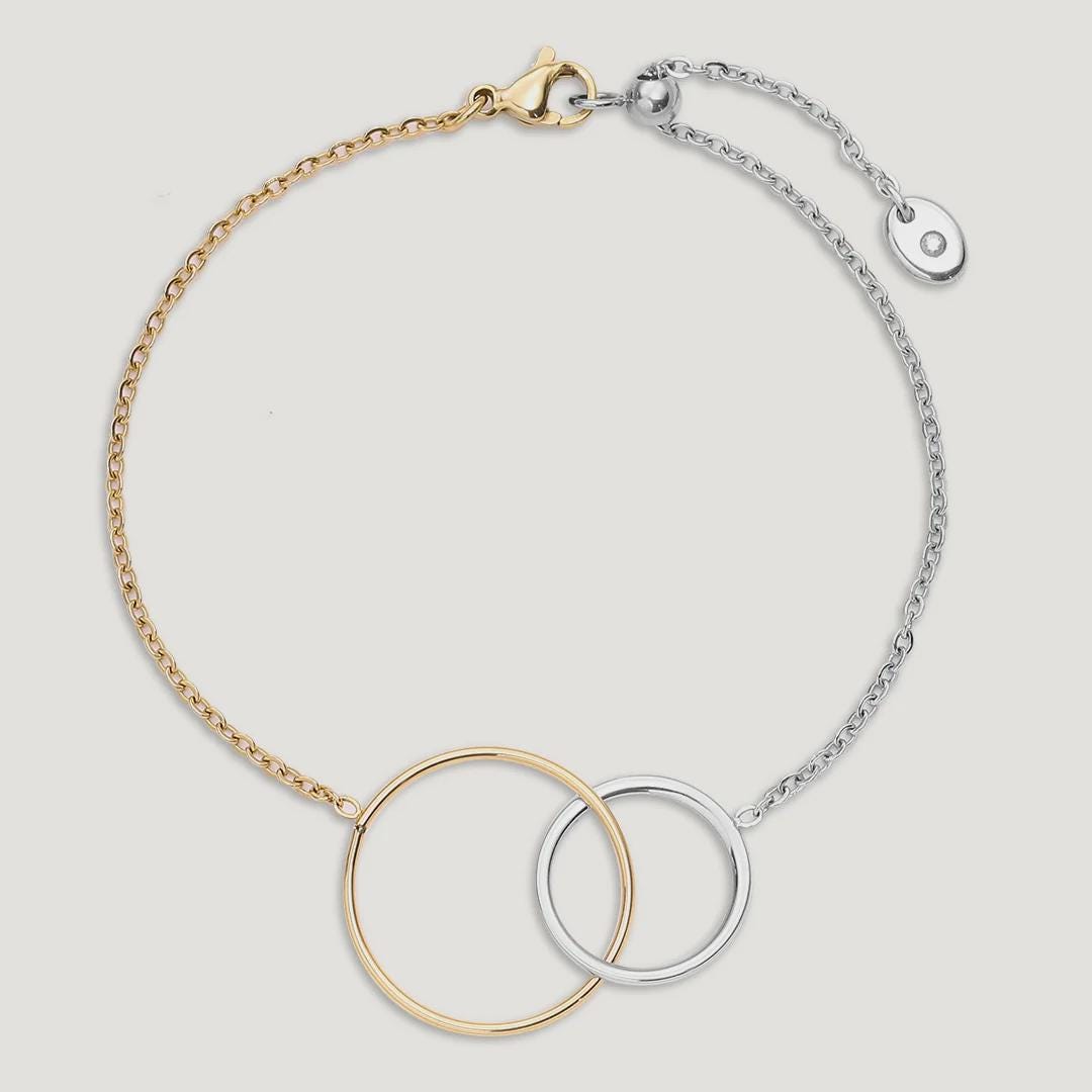 Vibes | Loop Link Bracelet | 18K Gold & White Gold-Plated