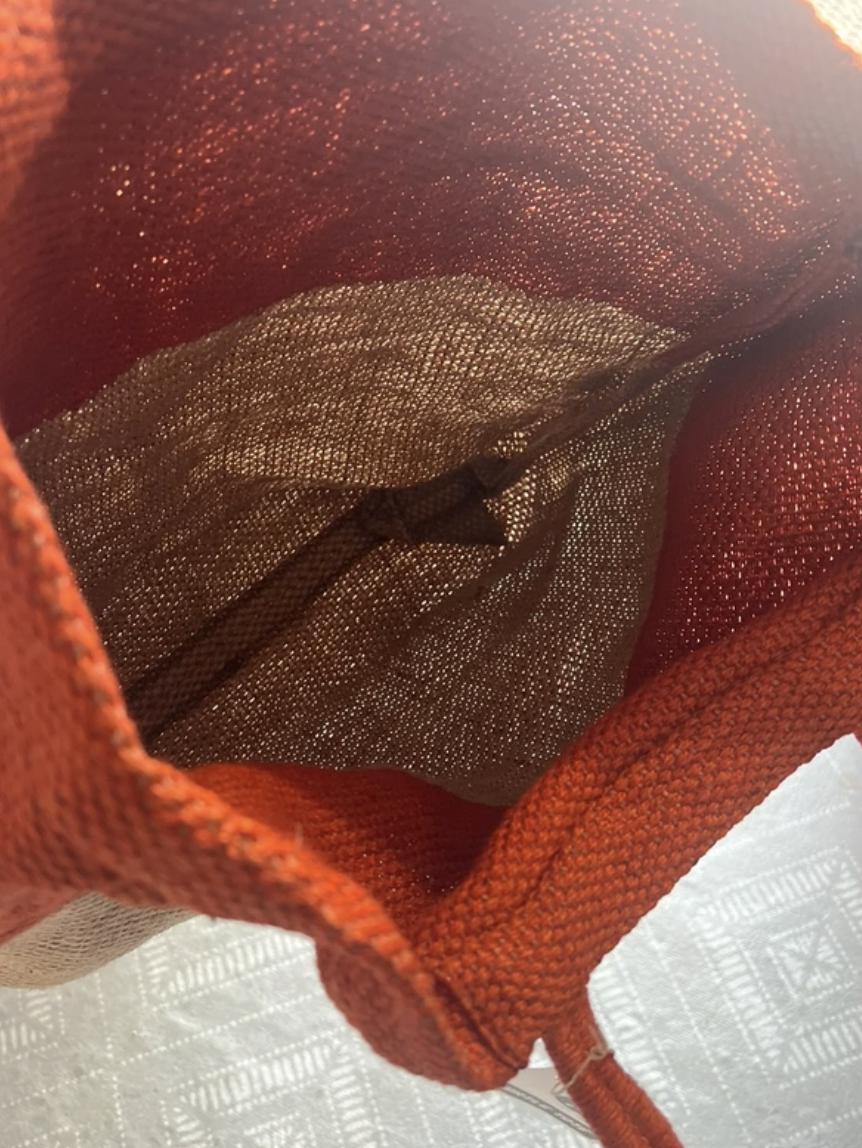 Two-Tone Jute Tote Bag | 100% Natural & Handwoven