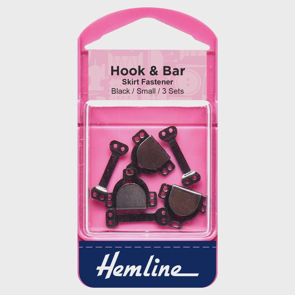 Hemline Hook and Bar: Small, Black, Pack of 3