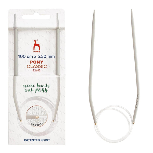 Pony Classic Circular Knitting Needles, 100cm, 5.5mm