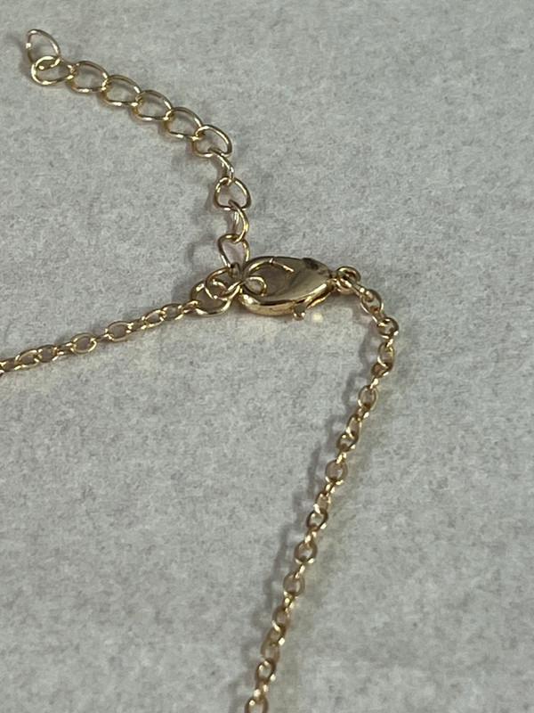 Pressed Flower Necklace – Real Daisy in Resin Pendant – Gold Chain with Clasp