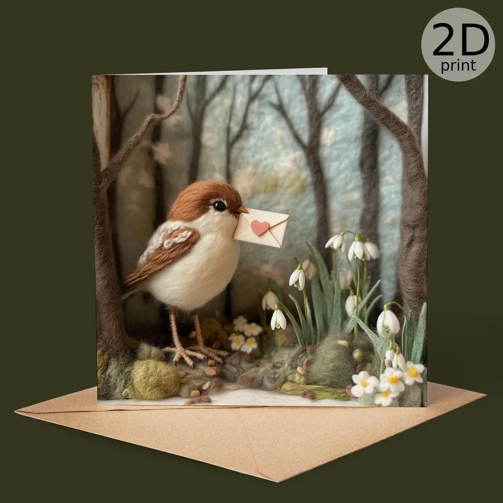 Sparrow Love 2D Printed Card
