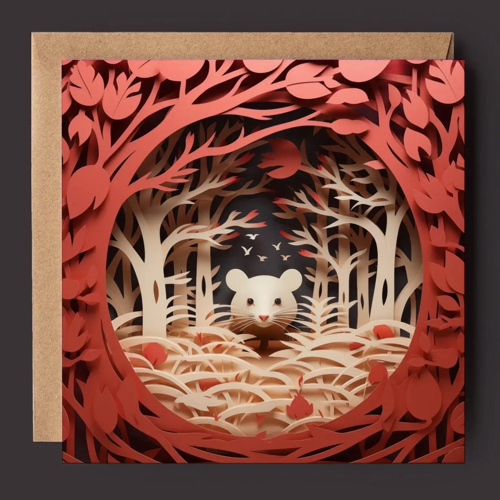 Woodland Mouse 2D Printed Card