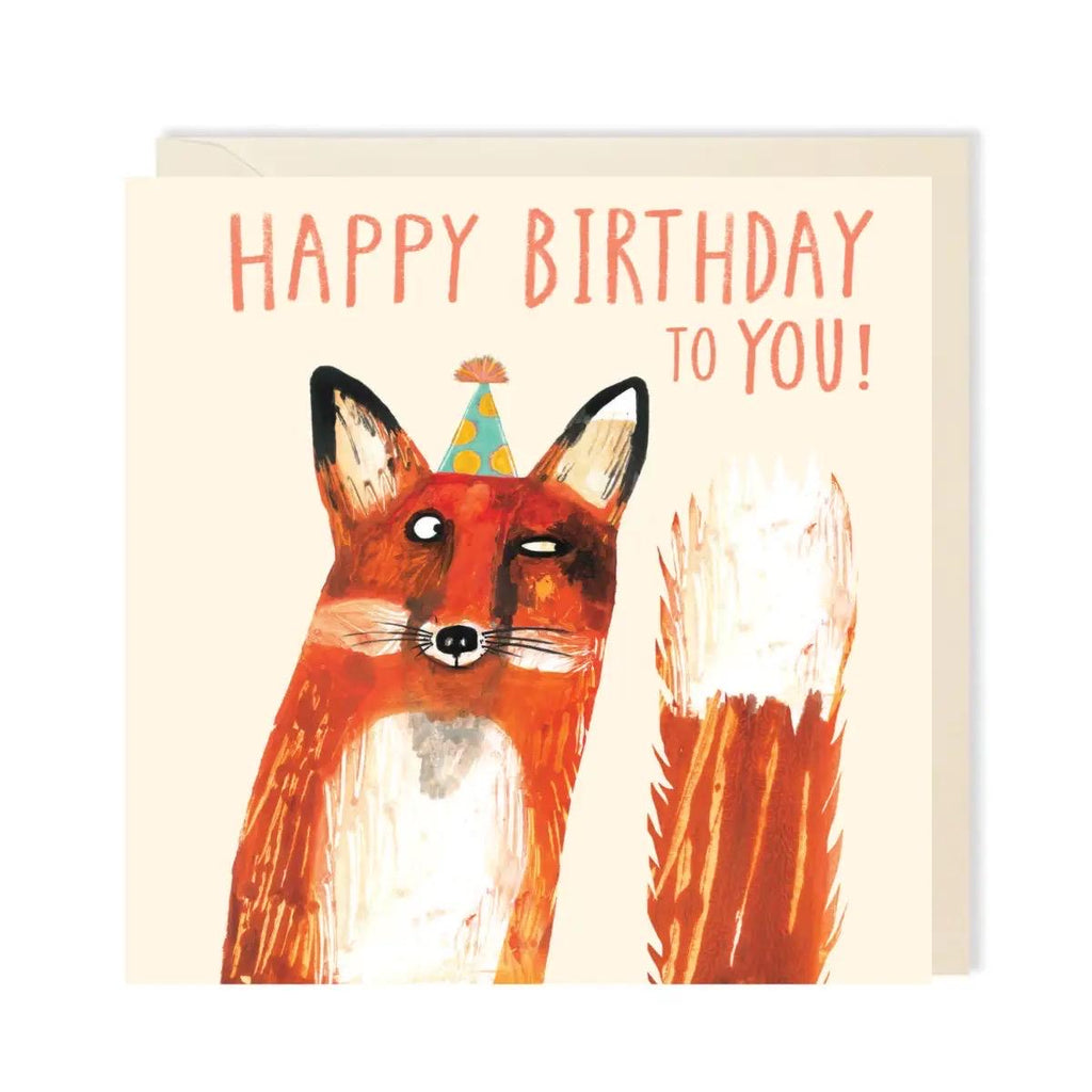 Birthday Fox Greeting Card | Funny Animal Birthday Card
