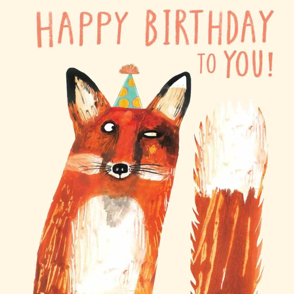 Birthday Fox Greeting Card | Funny Animal Birthday Card