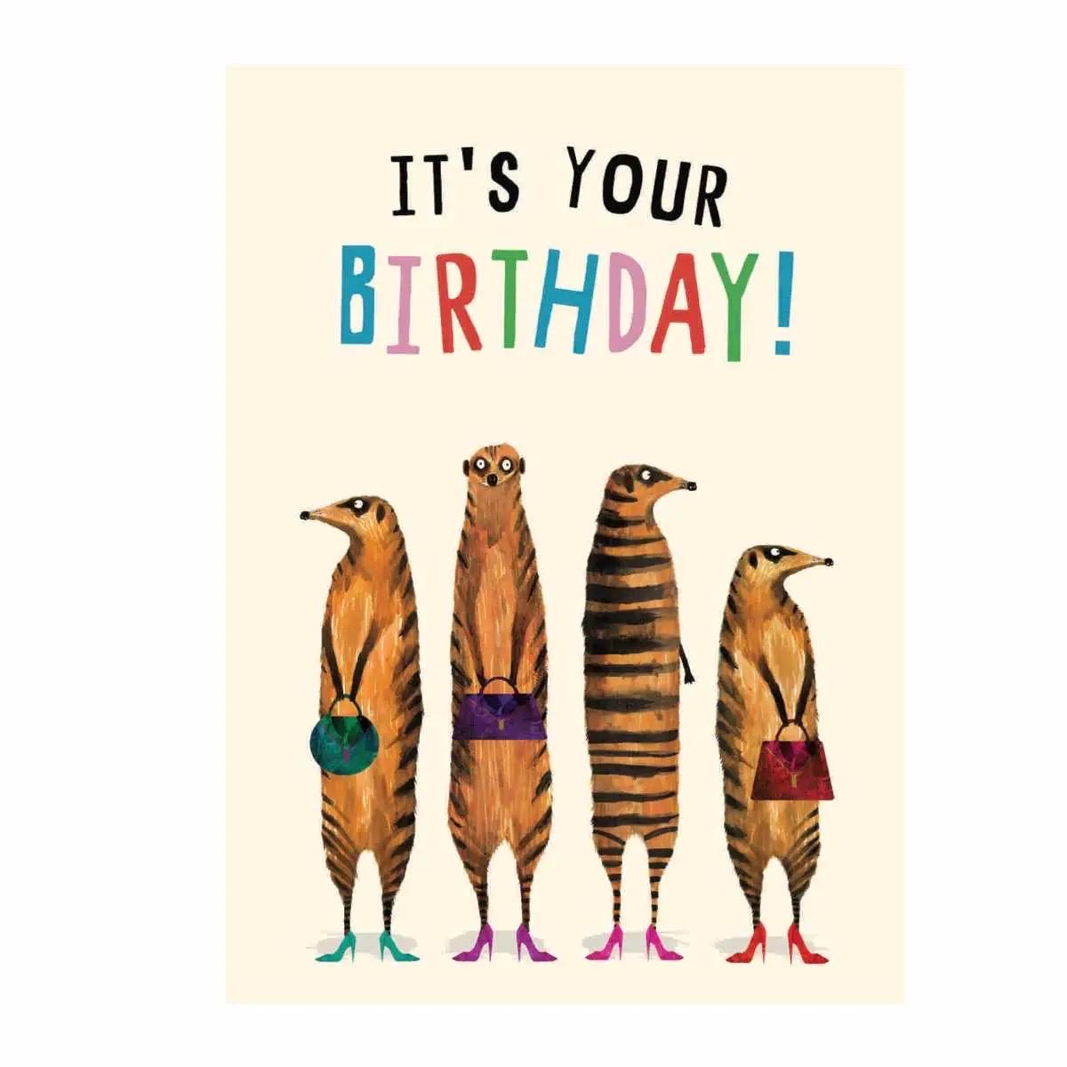 Birthday Meerkats Greeting Card