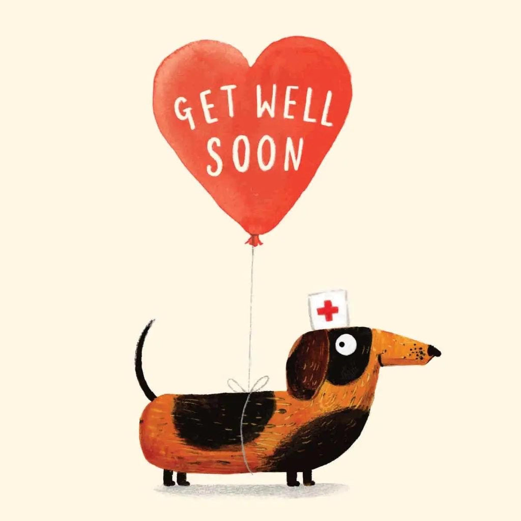 Get Well Soon Happy Puppy Greeting Card