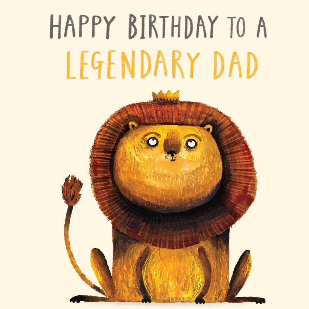Legendary Dad Lion Birthday Greeting Card | Dad Birthday