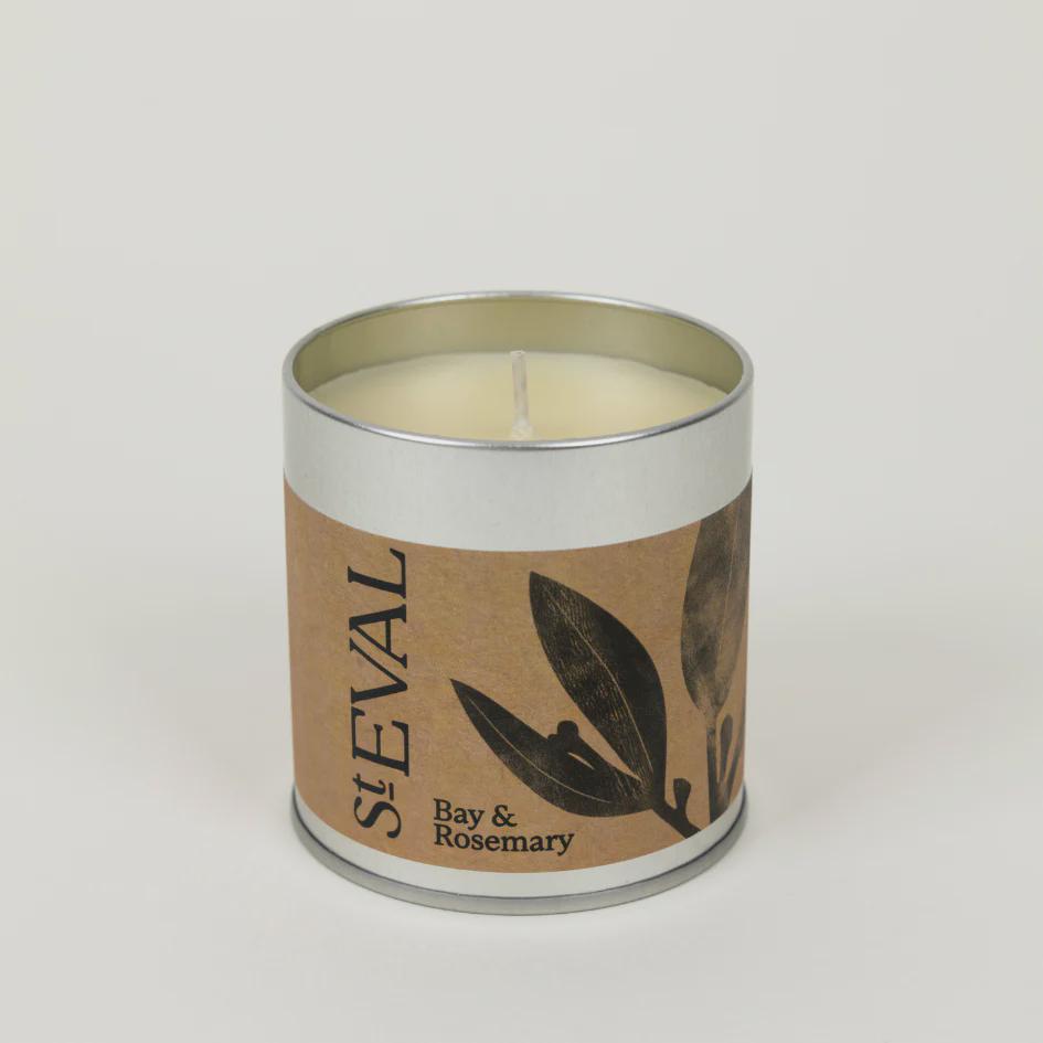 St Eval Bay & Rosemary, Scented Tin Candle