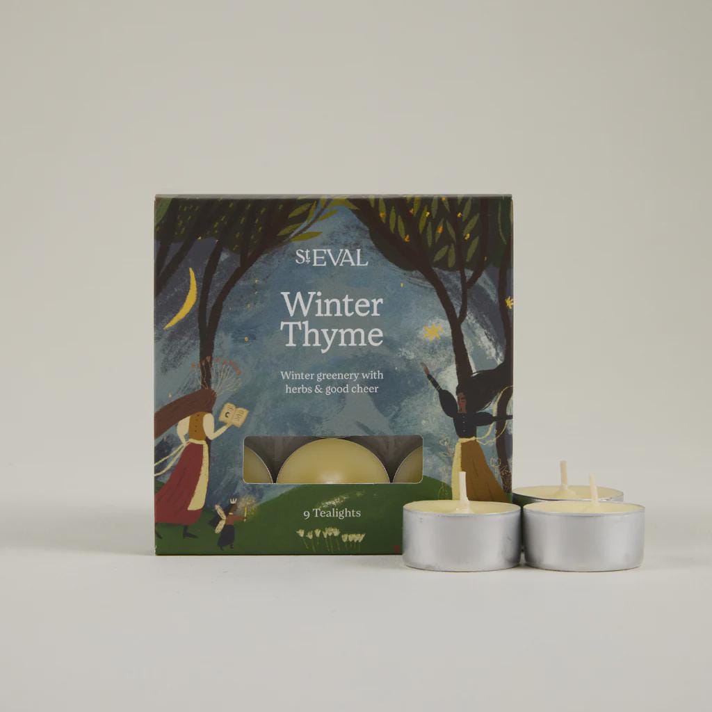 St Eval Winter Thyme, Scented Christmas Tealights