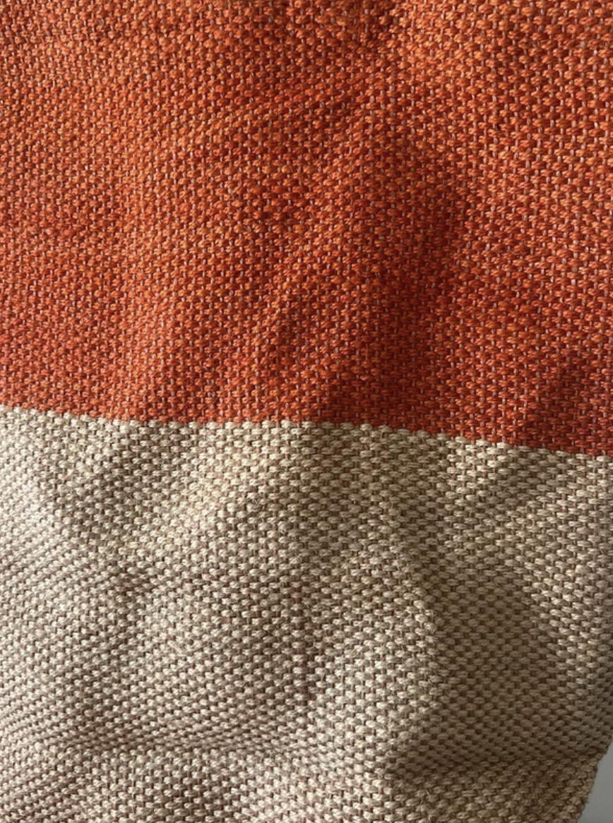 Two-Tone Jute Tote Bag | 100% Natural & Handwoven