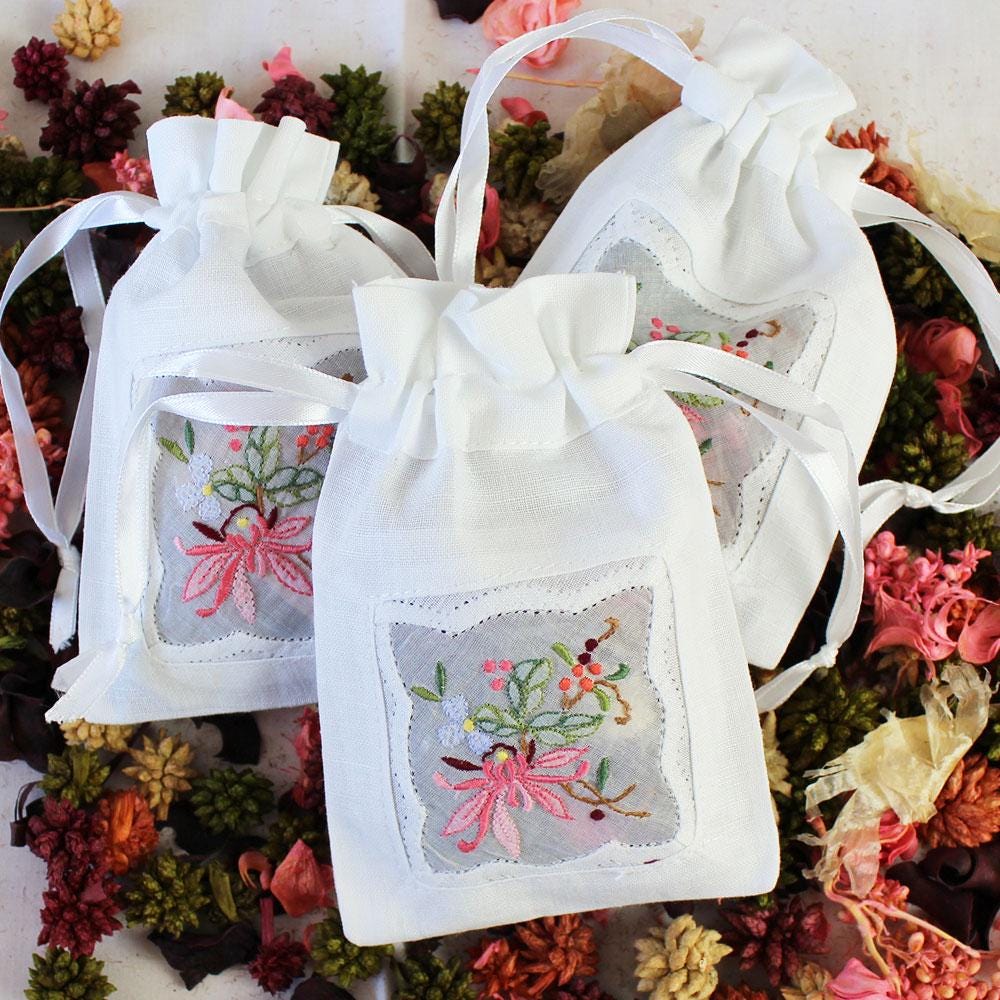 Colour Embroidered Filled Sachet - Sold Individually