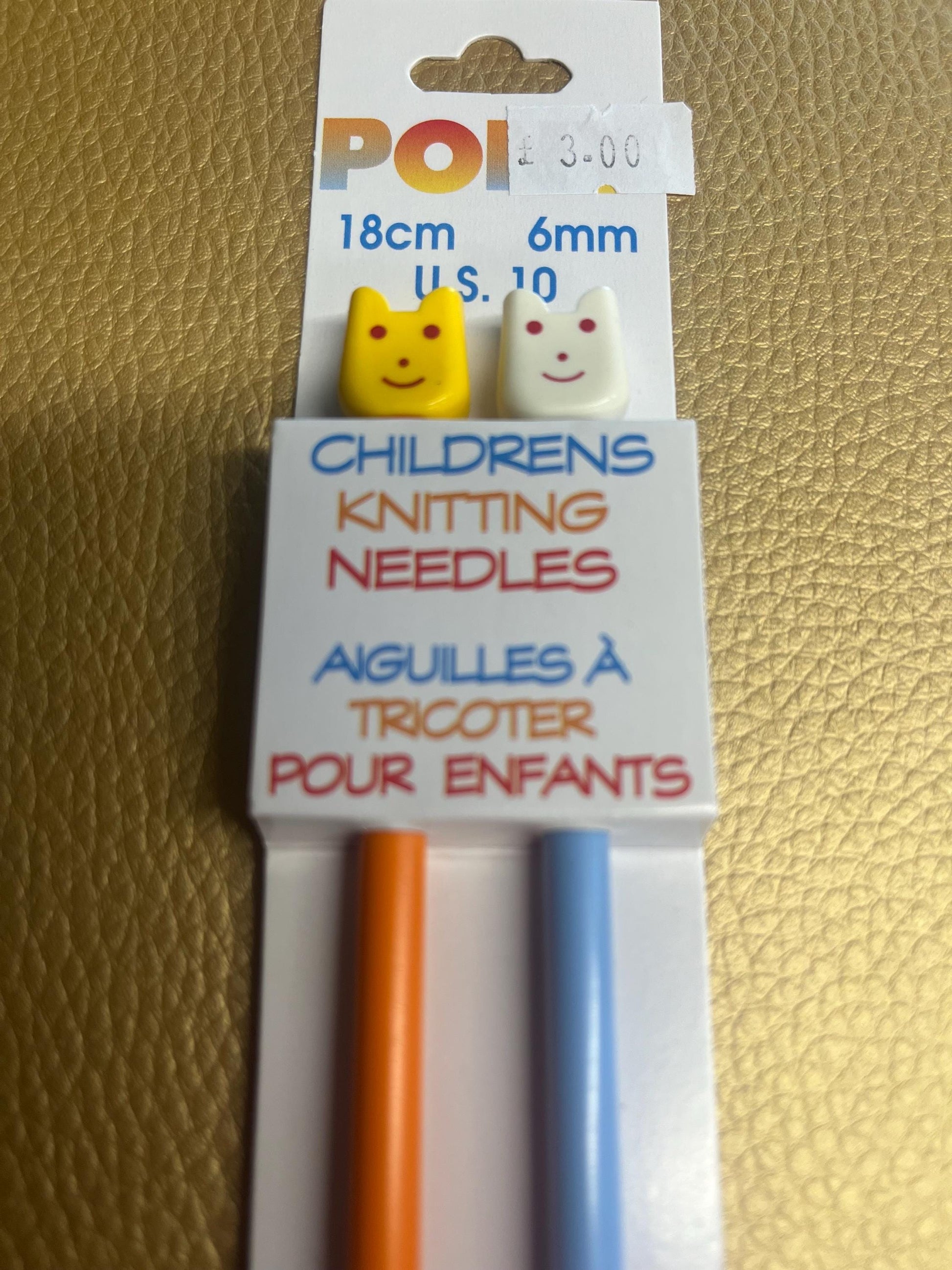 Pony Children's Knitting Needles. 6 mm, 18cm