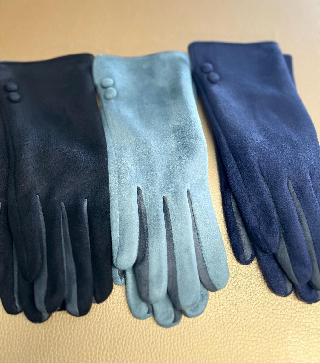 Two tone winter gloves