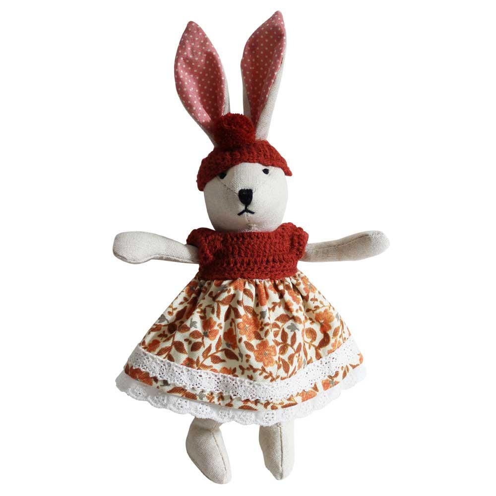 Rabbit With Autumnal Dress Hand Crochet Jumper & Hat