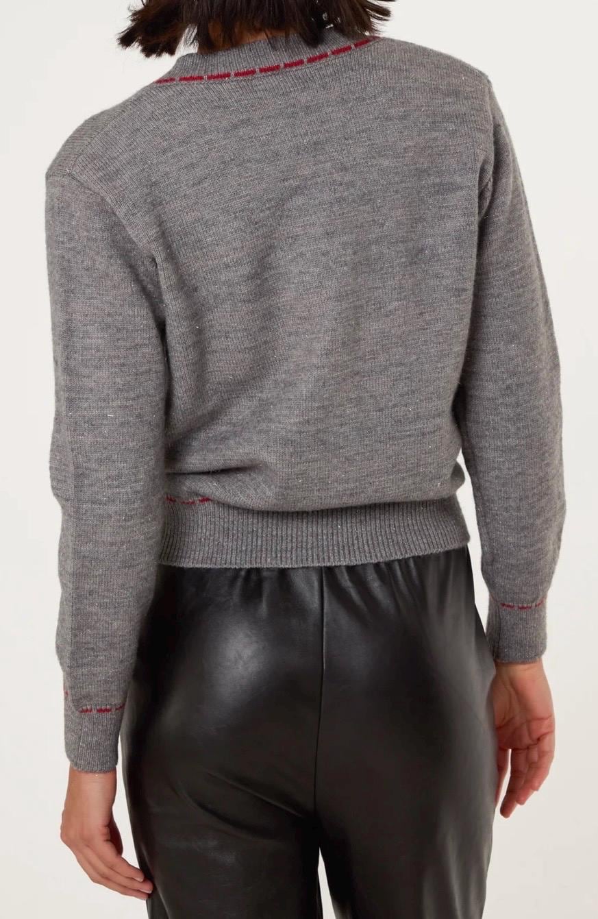 heart button stitch cardigan