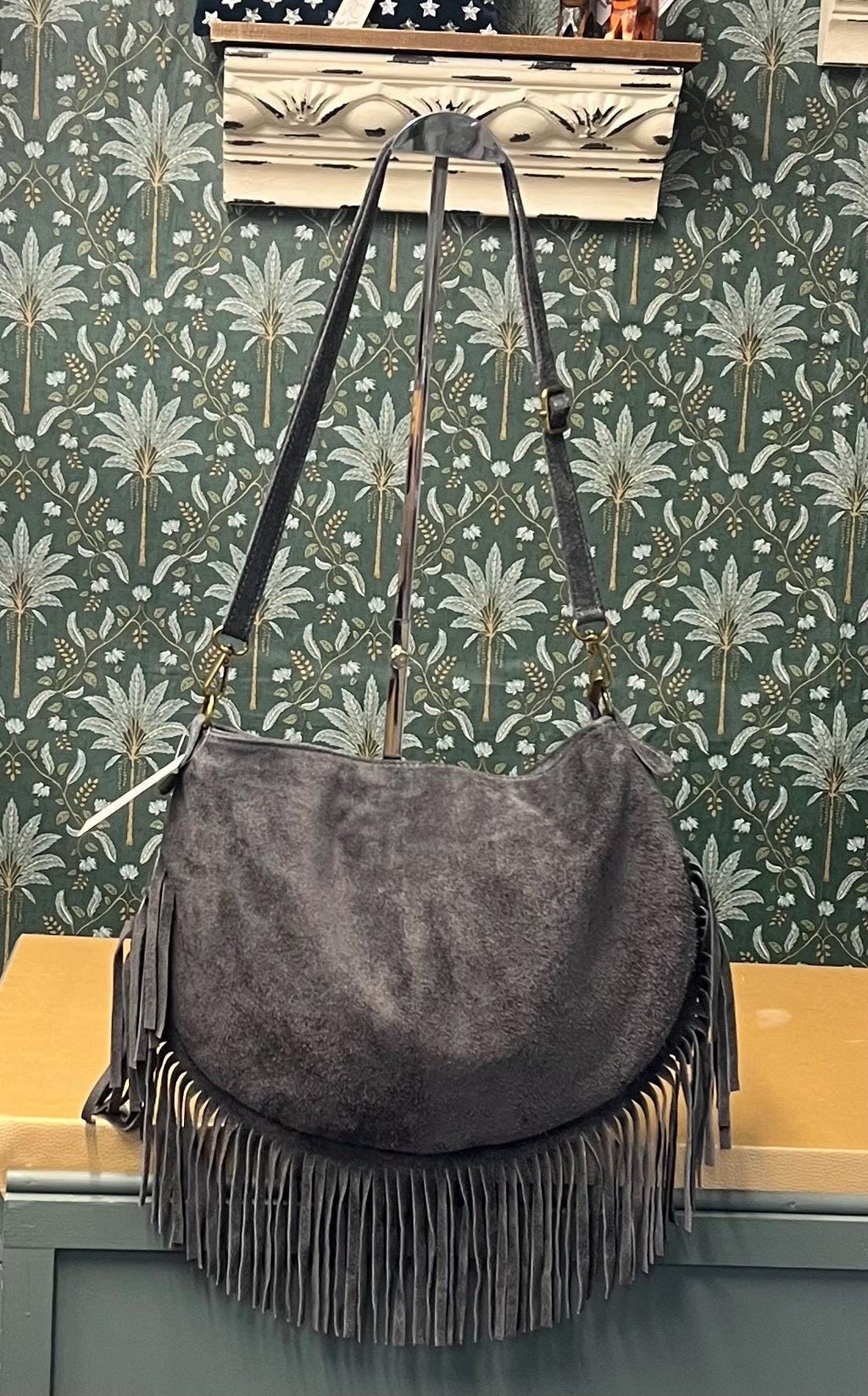 Genuine suede bag