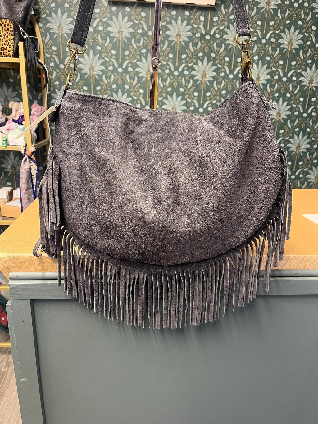 Genuine suede bag